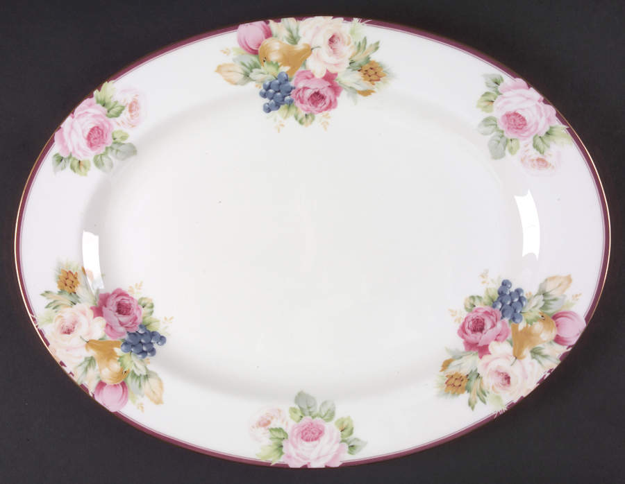 Rosemead 14" Oval Serving Platter by Mikasa-1