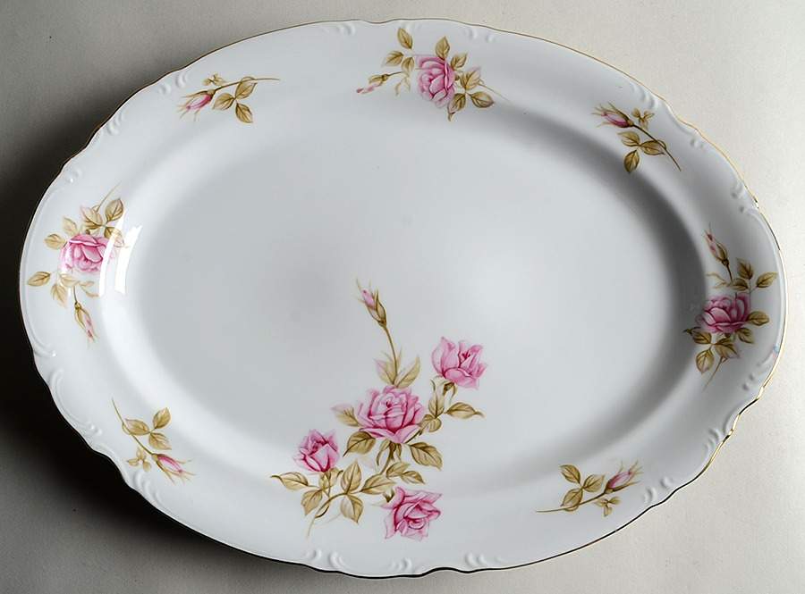 Rosetta 16" Oval Serving Platter by Mikasa-1