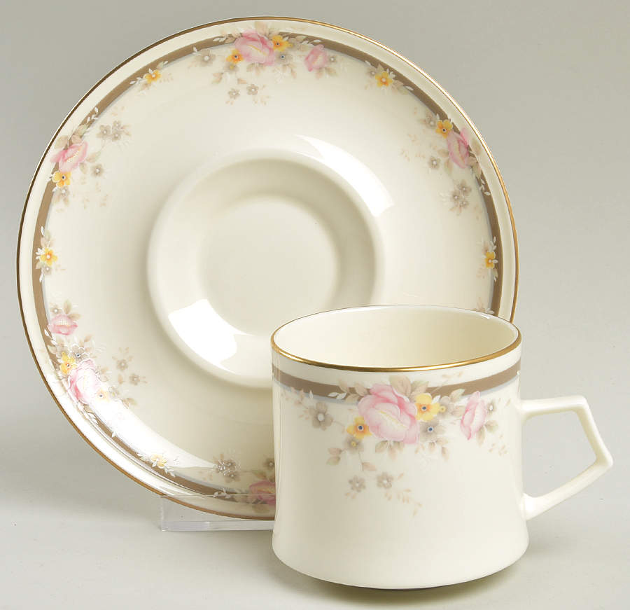 Rosette Flat Cup & Saucer Set by Mikasa-1