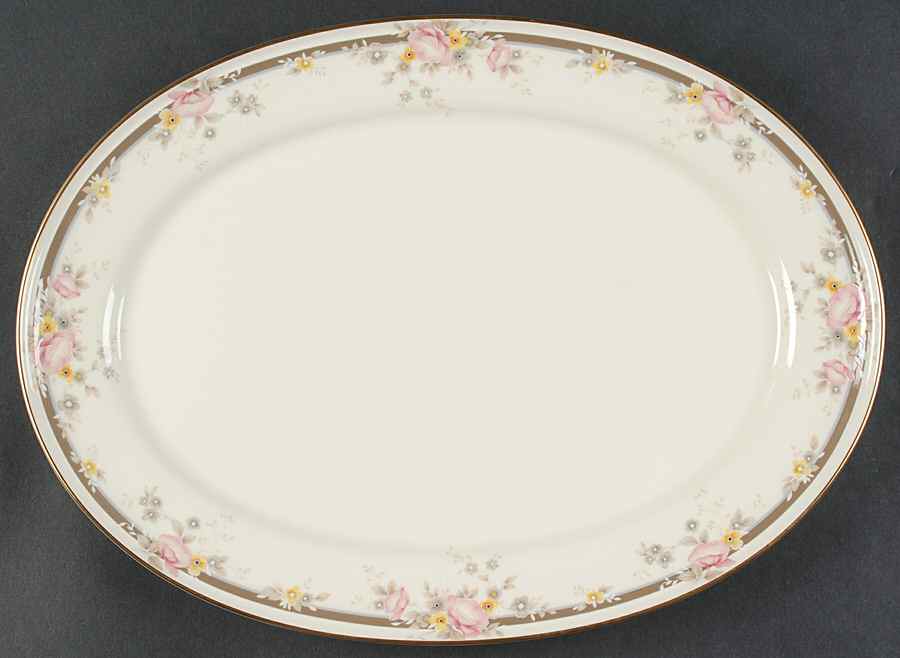 Rosette 14" Oval Serving Platter by Mikasa-1