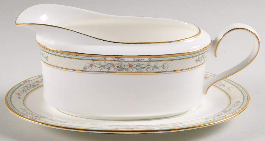 Roseville Gravy Boat & Underplate by Mikasa-1
