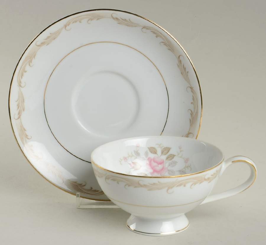 Rosewood Footed Cup & Saucer Set by Mikasa-1