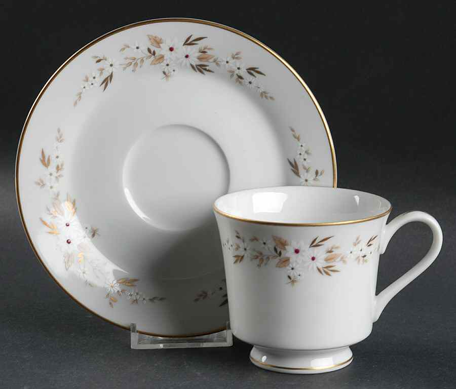 Rosewood Footed Cup & Saucer Set by Mikasa-1