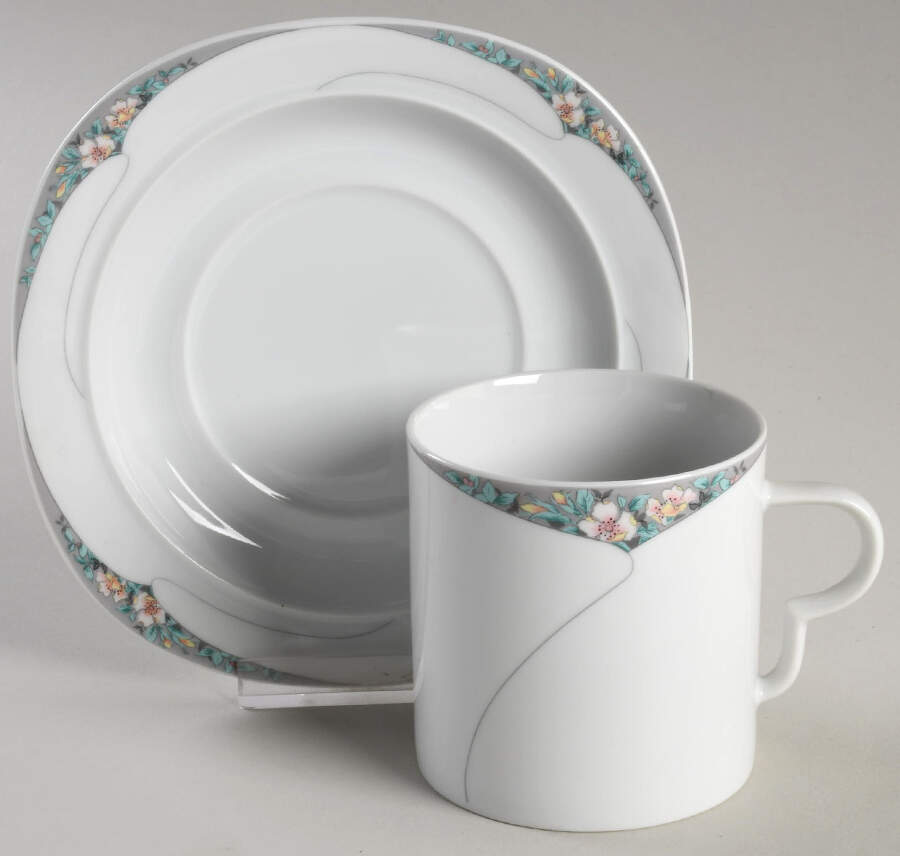 Rosina Flat Cup & Saucer Set by Mikasa-1