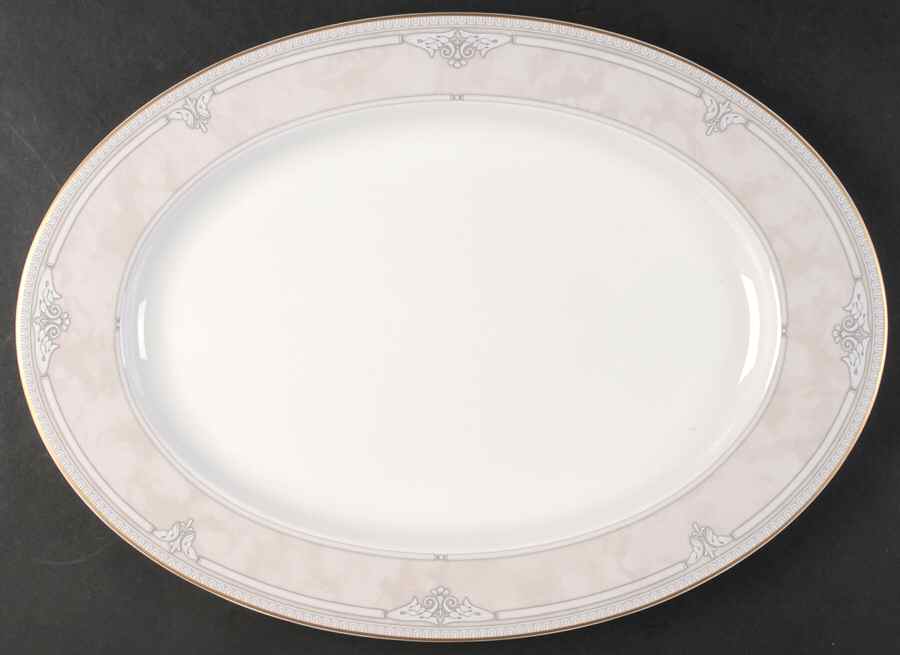 Roman Villa 17" Oval Serving Platter by Mikasa-1