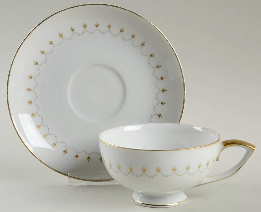 Royalty Footed Cup & Saucer Set by Mikasa-1