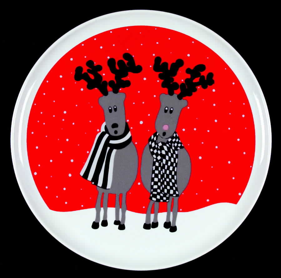 Rudolph Cake Plate by Mikasa-1
