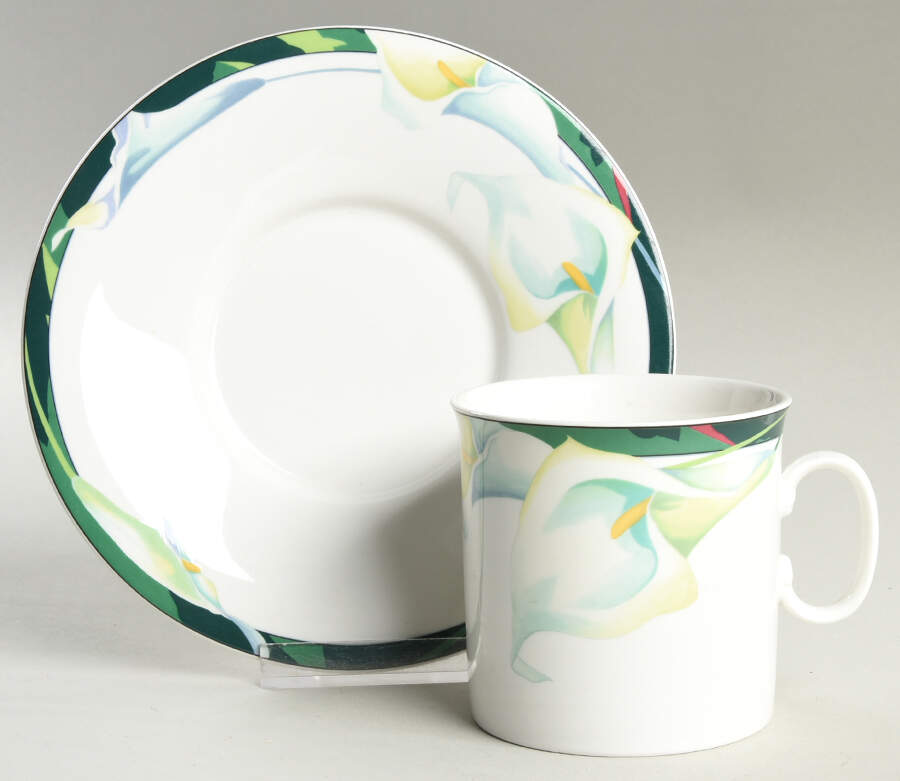 Rue De Lis Flat Cup & Saucer Set by Mikasa-1