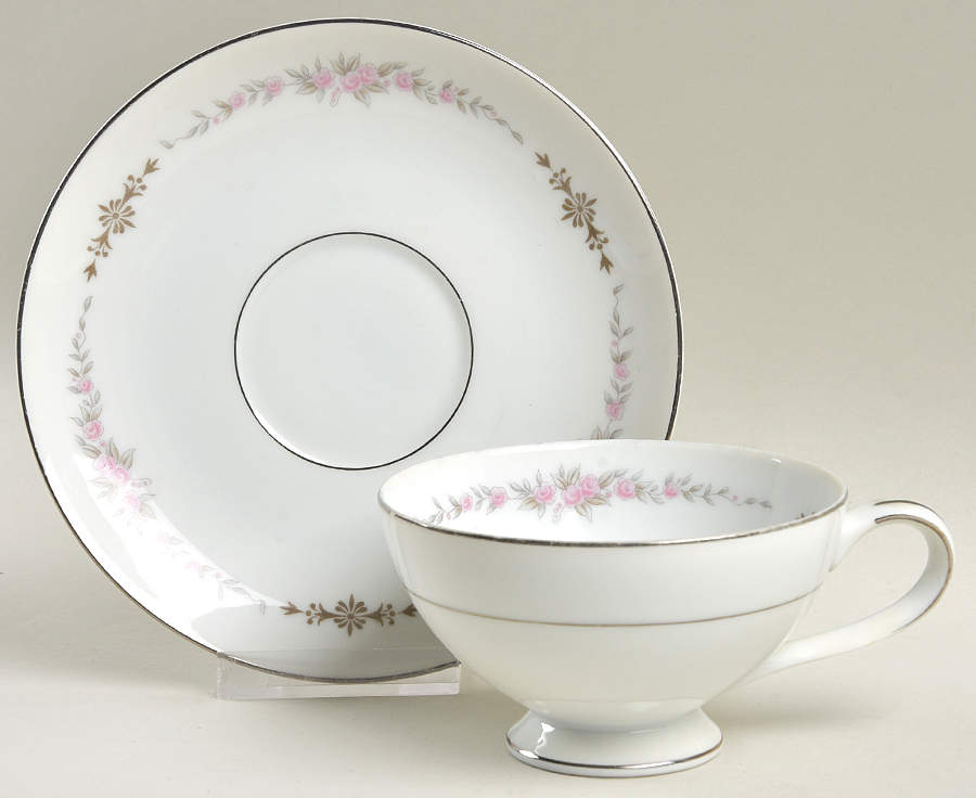 Sabrina Footed Cup & Saucer Set by Mikasa-1