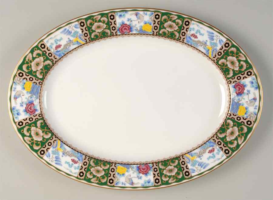 Satsuma Branch 14" Oval Serving Platter by Mikasa-1