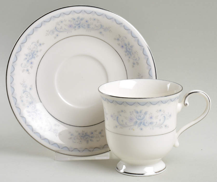 Sabrina Footed Cup & Saucer Set by Mikasa-1