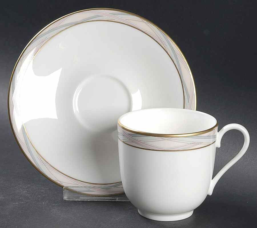 Santa Cruz Footed Cup & Saucer Set by Mikasa-1