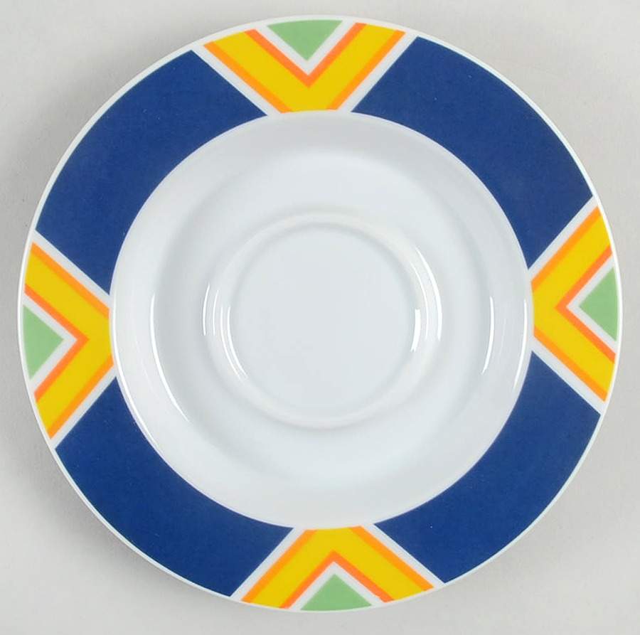 Santa Fe Blue Saucer by Mikasa-1