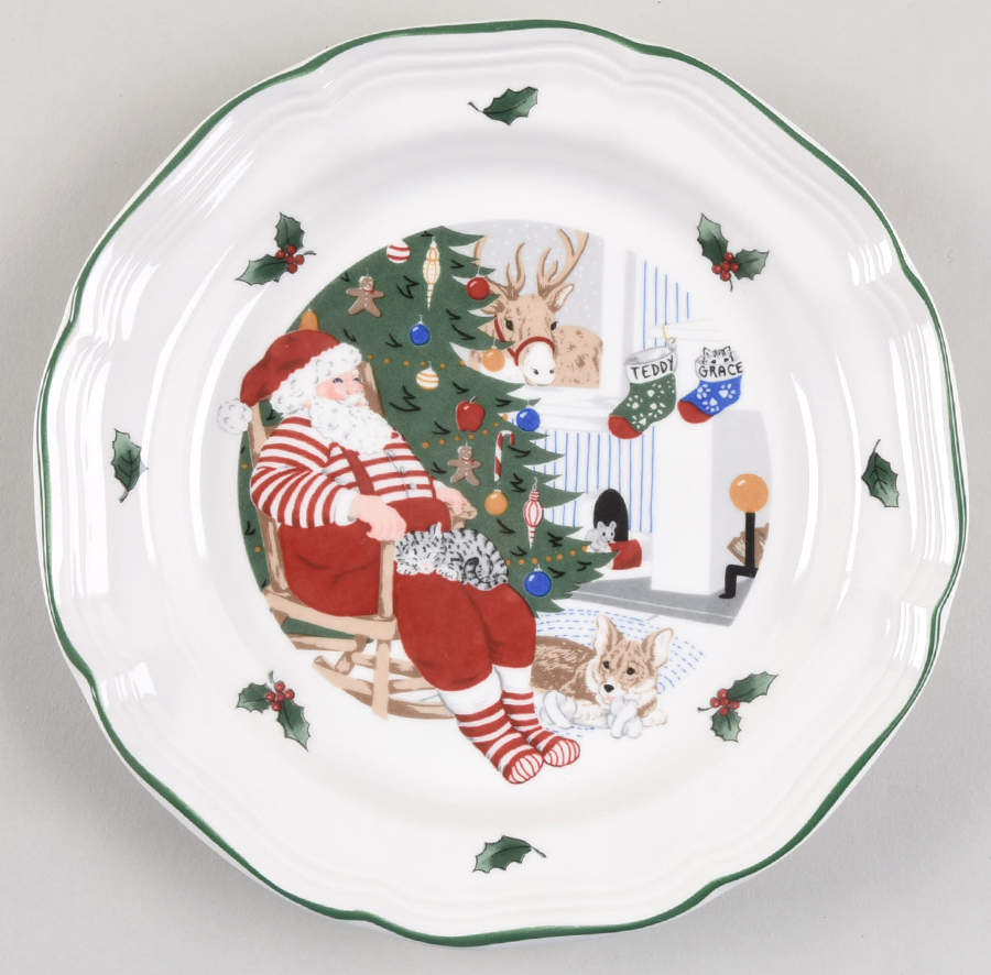 Santa & Friends Salad/Dessert Plate by Mikasa-1