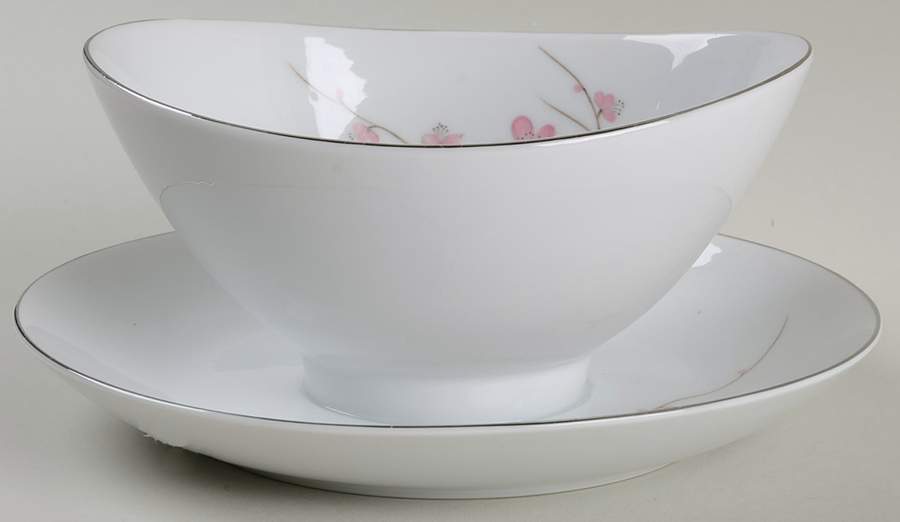 Sakura Gravy Boat with Attached Underplate by Mikasa-1