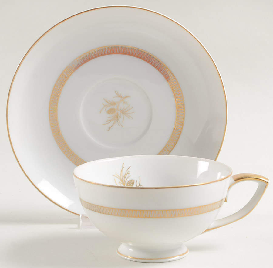 Salisbury Footed Cup & Saucer Set by Mikasa-1