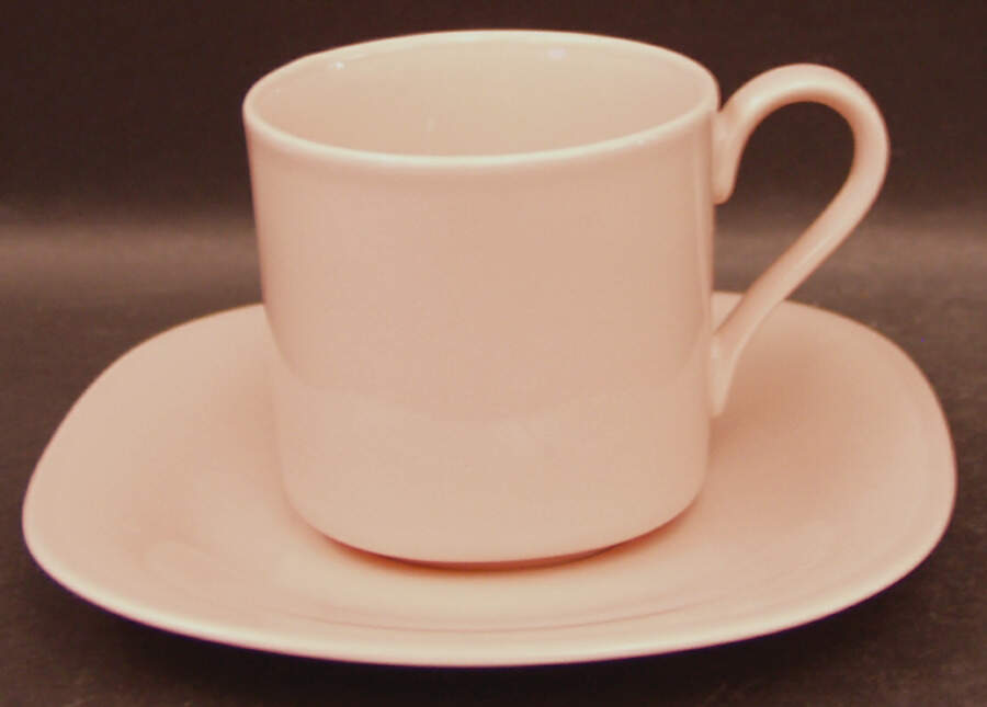 Salmon Flat Cup & Saucer Set by Mikasa-1