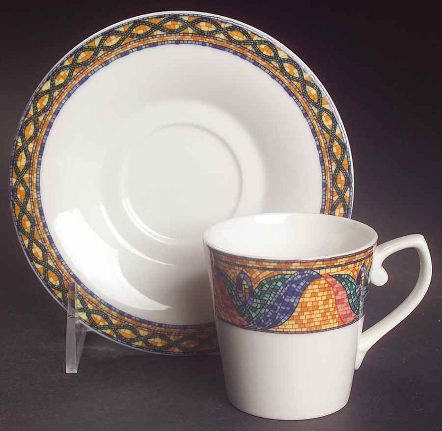 Sao Paulo Flat Demitasse Cup & Saucer Set by Mikasa-1