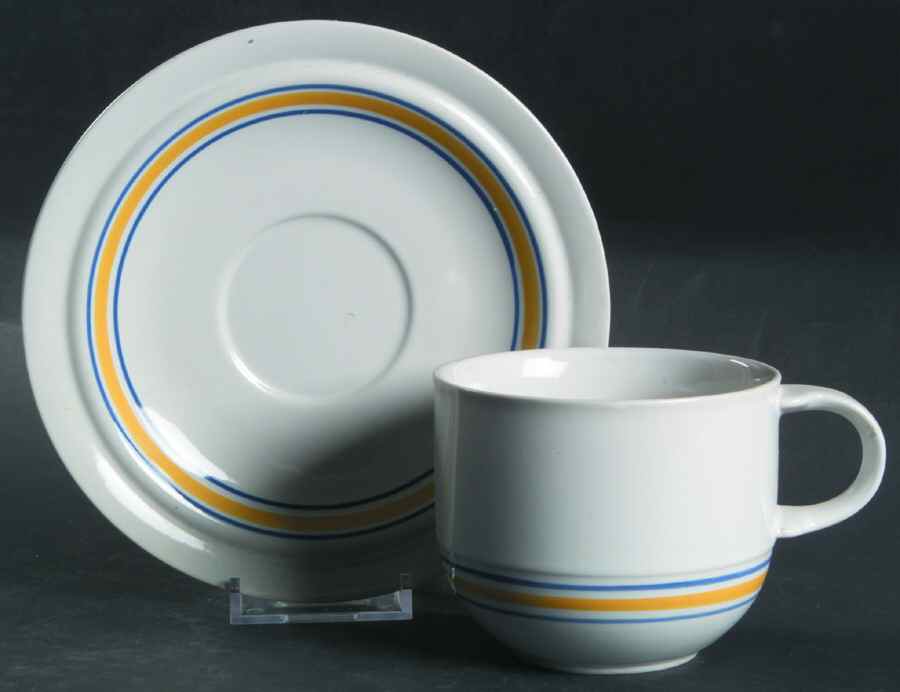 Saville Row Flat Cup & Saucer Set by Mikasa-1