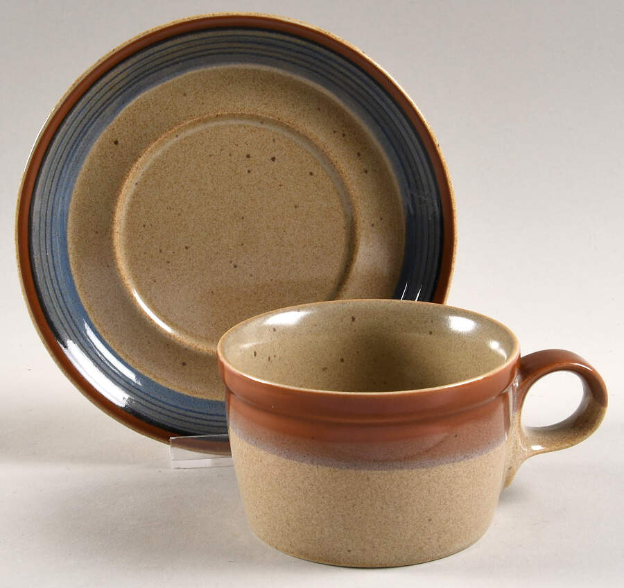Sand & Sea Flat Cup & Saucer Set by Mikasa-1