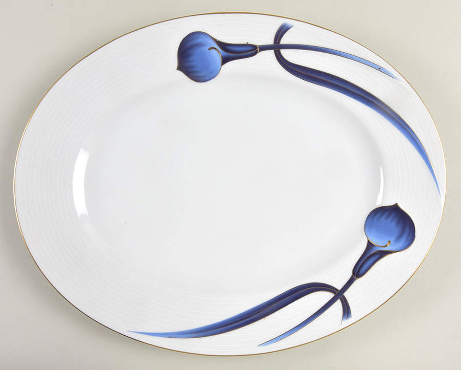 Sapphire Silhouette 14" Oval Serving Platter by Mikasa-1