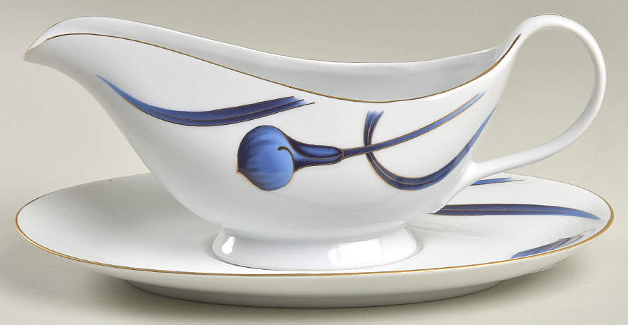 Sapphire Silhouette Gravy Boat & Underplate by Mikasa-1