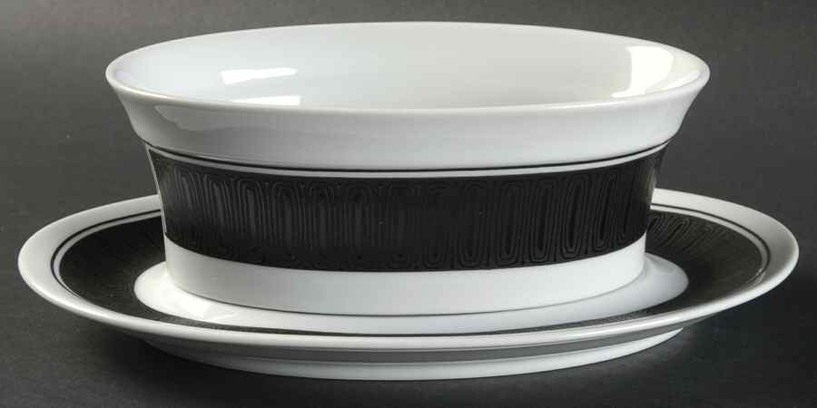 Saturn Gravy Boat & Underplate by Mikasa-1