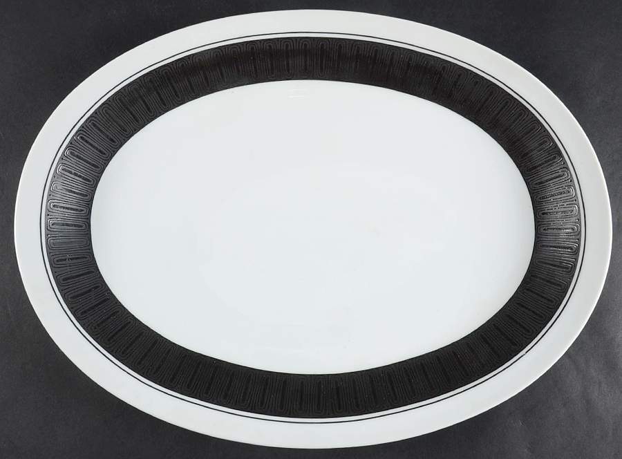 Saturn 14" Oval Serving Platter by Mikasa-1