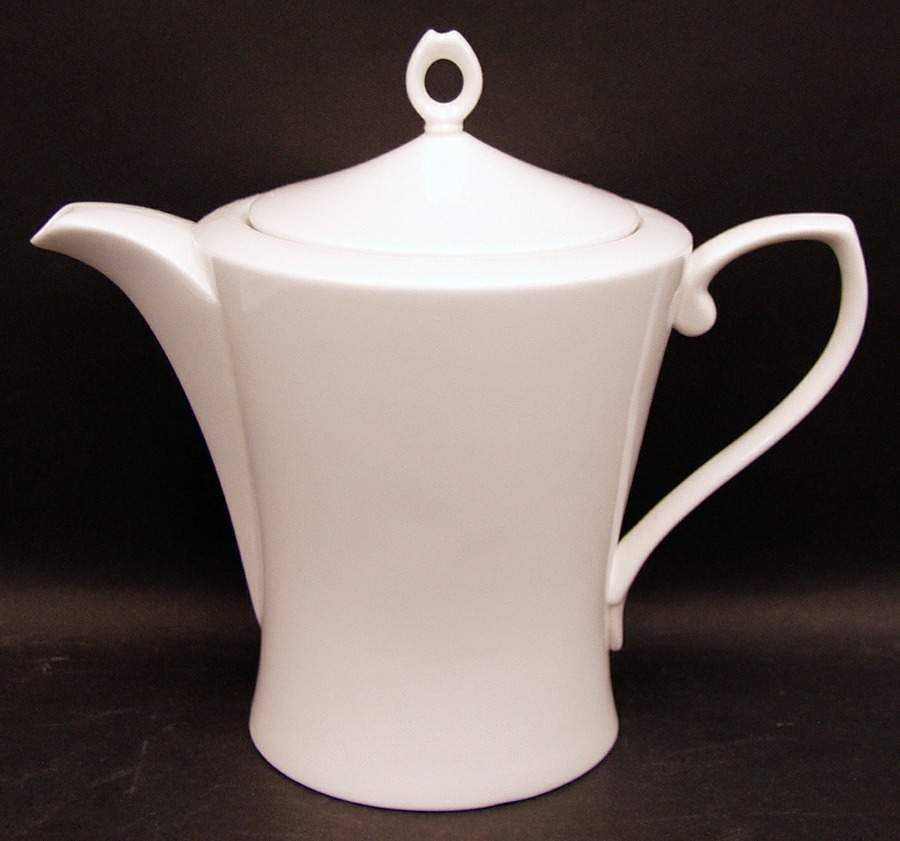 Satin White Teapot & Lid by Mikasa-1