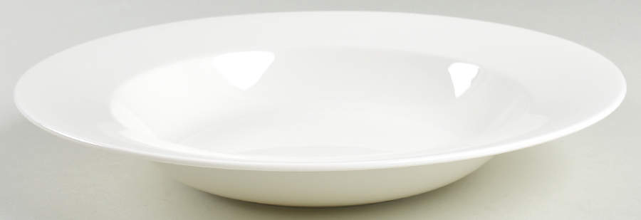 Satin White Large Rim Soup Bowl by Mikasa-1