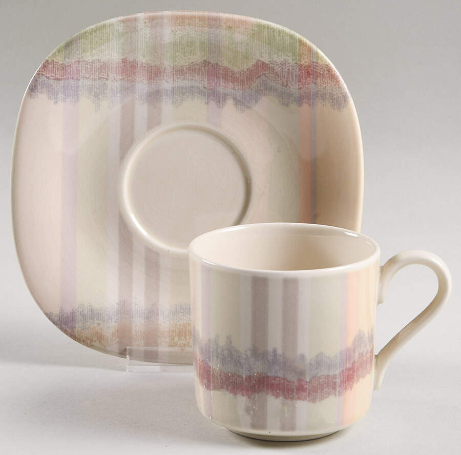 Scottish Thistle Flat Cup & Saucer Set by Mikasa-1