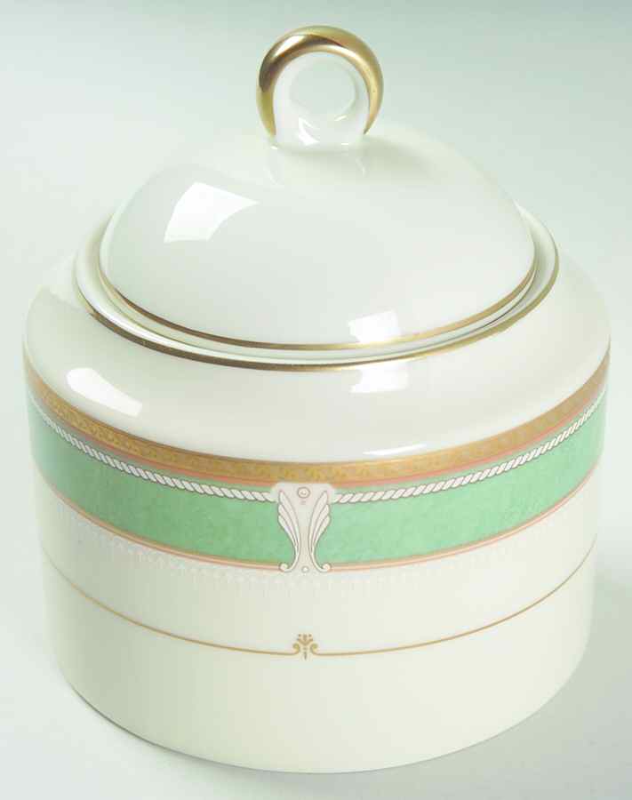 Seamist Jade Sugar Bowl & Lid by Mikasa-1