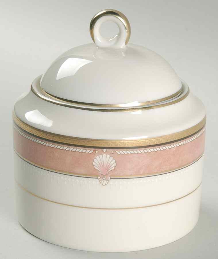 Seamist Peach Sugar Bowl & Lid by Mikasa-1