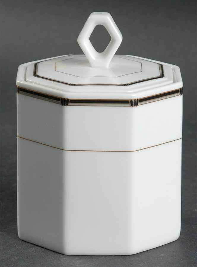 Servico Black Sugar Bowl & Lid by Mikasa-1