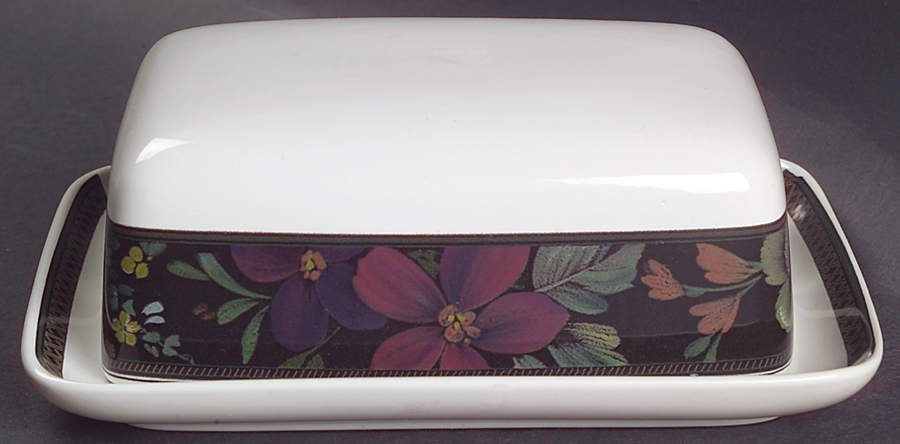 Serene Garden Rectangular Covered Butter by Mikasa-1