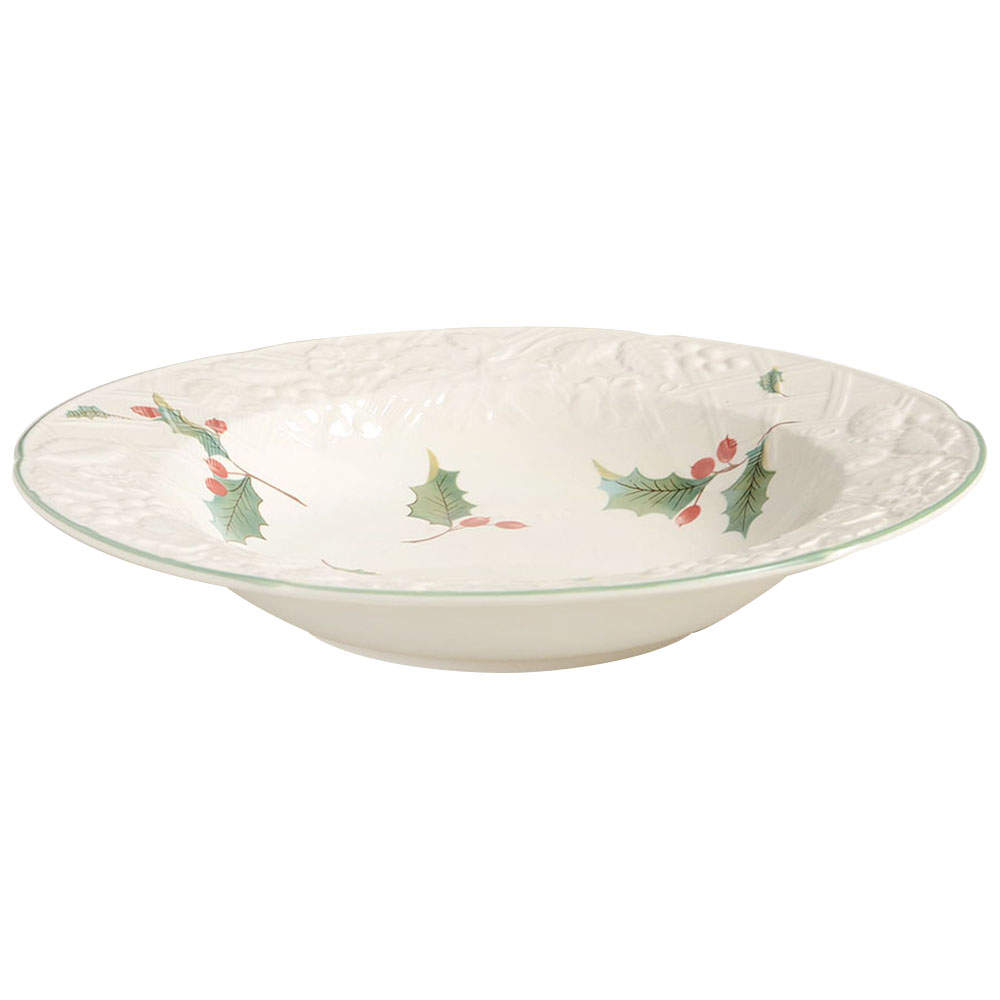 Season's Holly Large Rim Soup Bowl by Mikasa-1