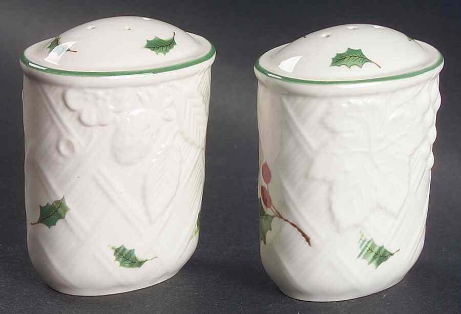 Season's Holly Salt & Pepper Set by Mikasa-1