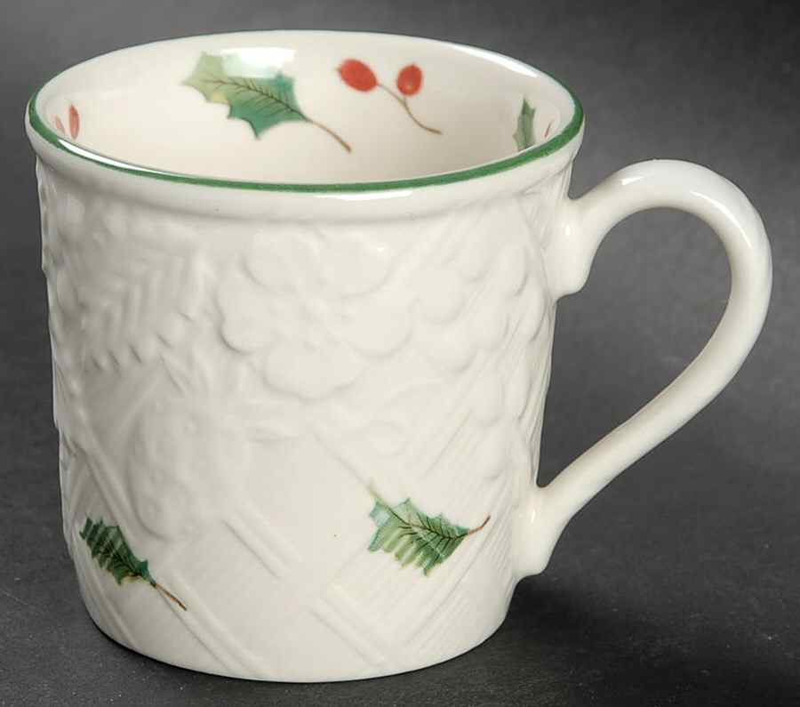 Season's Holly Flat Demitasse Cup by Mikasa-1