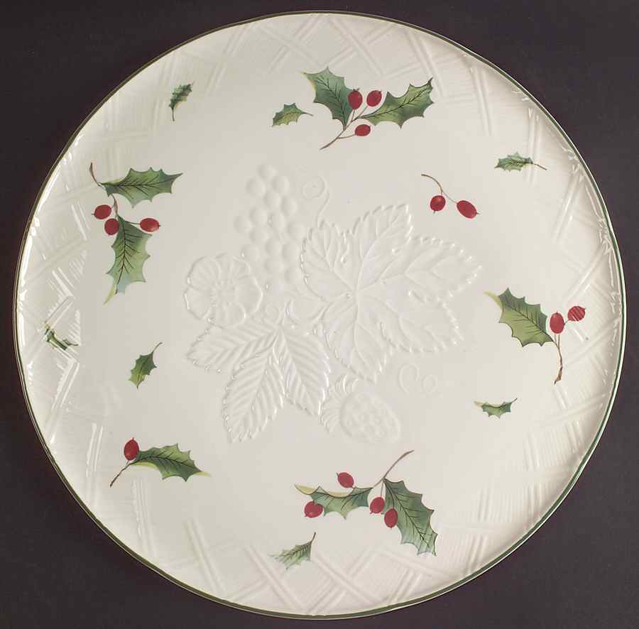 Season's Holly Cake Plate by Mikasa-1