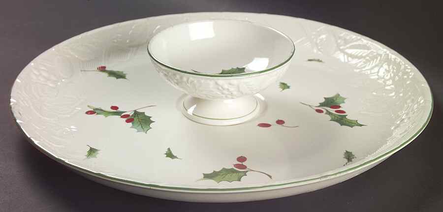 Season's Holly 2 Pc Chip & Dip Set (Uses the Crudite Dip/Sherbet) by Mikasa-1