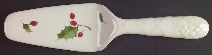 Season's Holly Solid Ceramic Pie/Cake Server by Mikasa-1