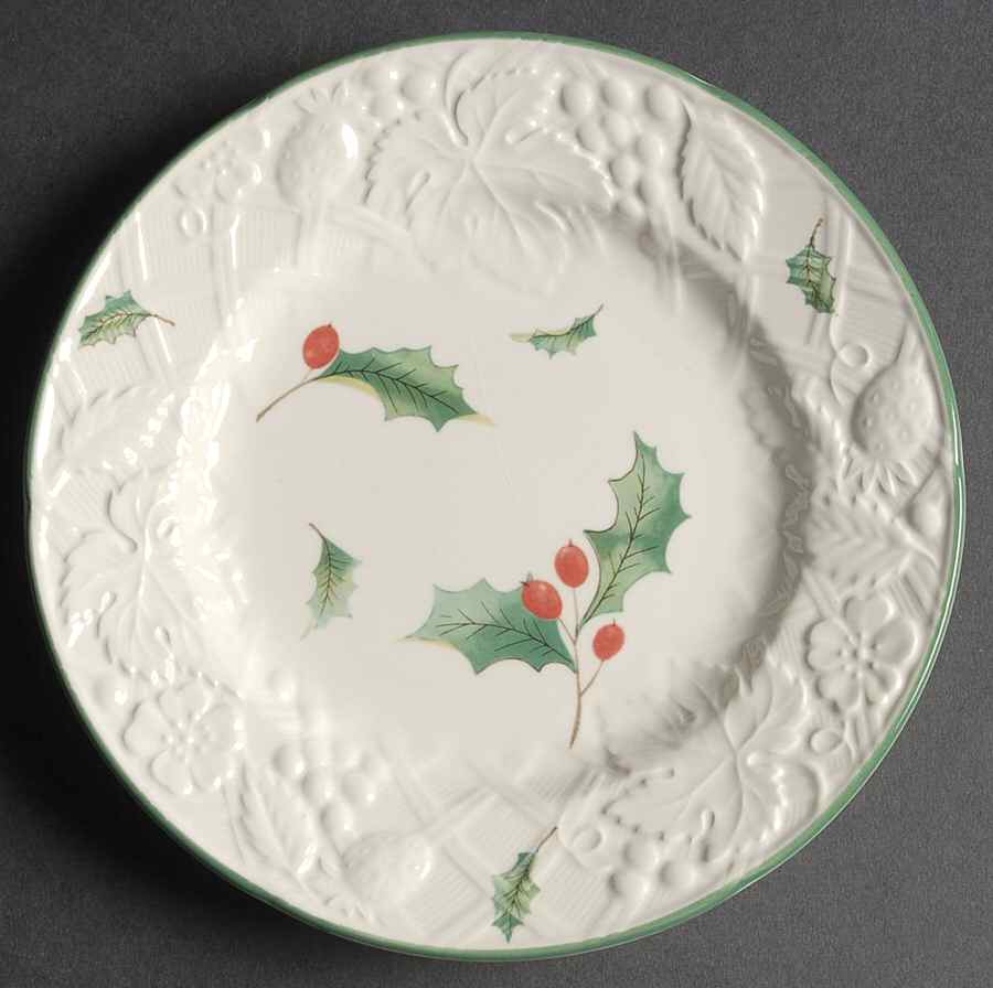 Season's Holly Bread & Butter Plate by Mikasa-1