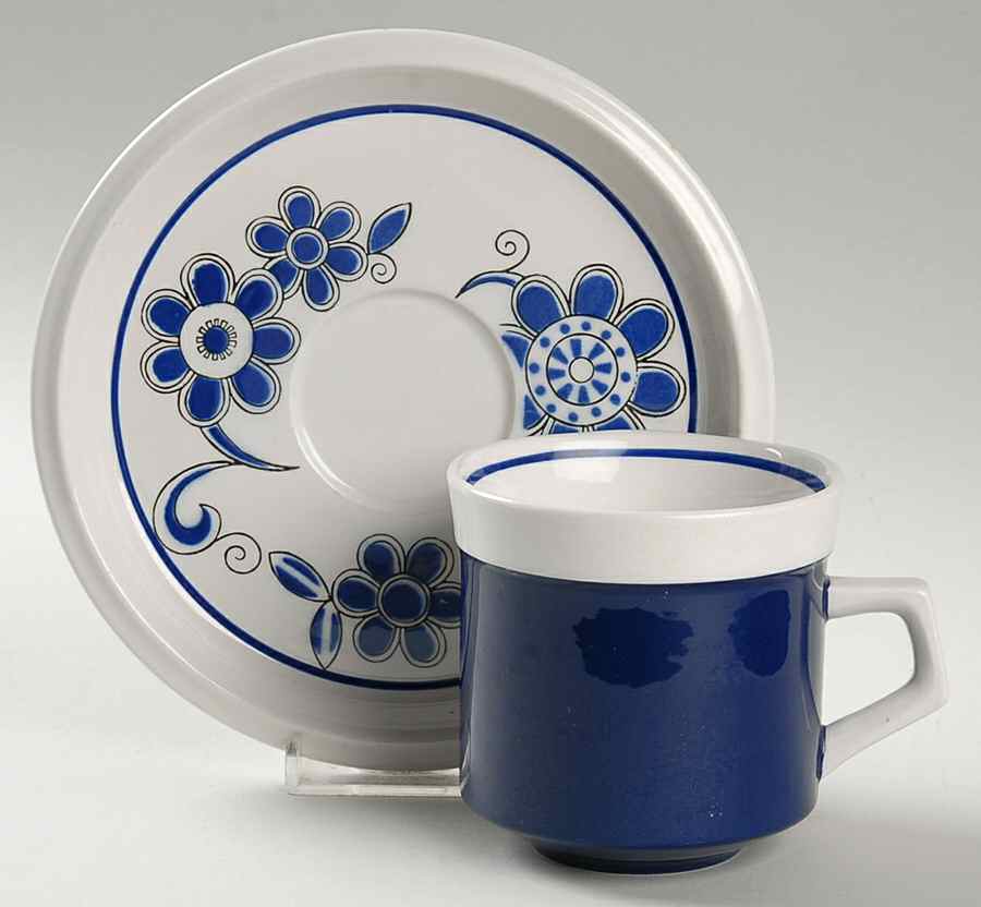 Sea Isle Flat Cup & Saucer Set by Mikasa-1