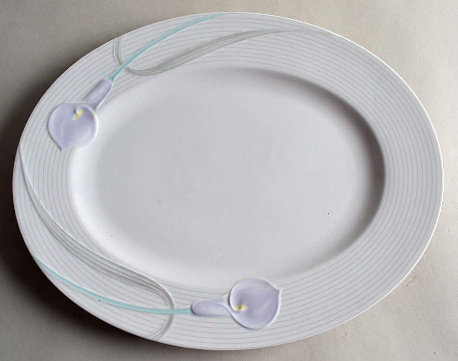 Serenade Lavender 14" Oval Serving Platter by Mikasa-1