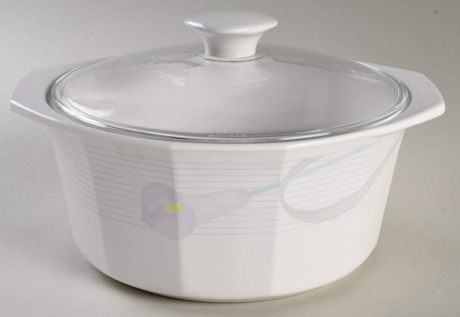 Serenade Lavender 2.25 Qt Round Covered Casserole by Mikasa-1