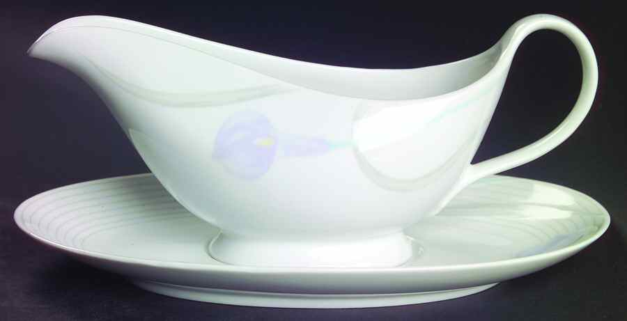 Serenade Lavender Gravy Boat & Underplate by Mikasa-1