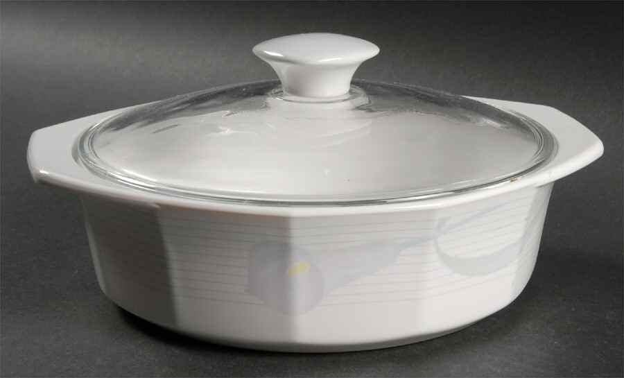 Serenade Lavender 1.25 Qt Round Covered Casserole by Mikasa-1