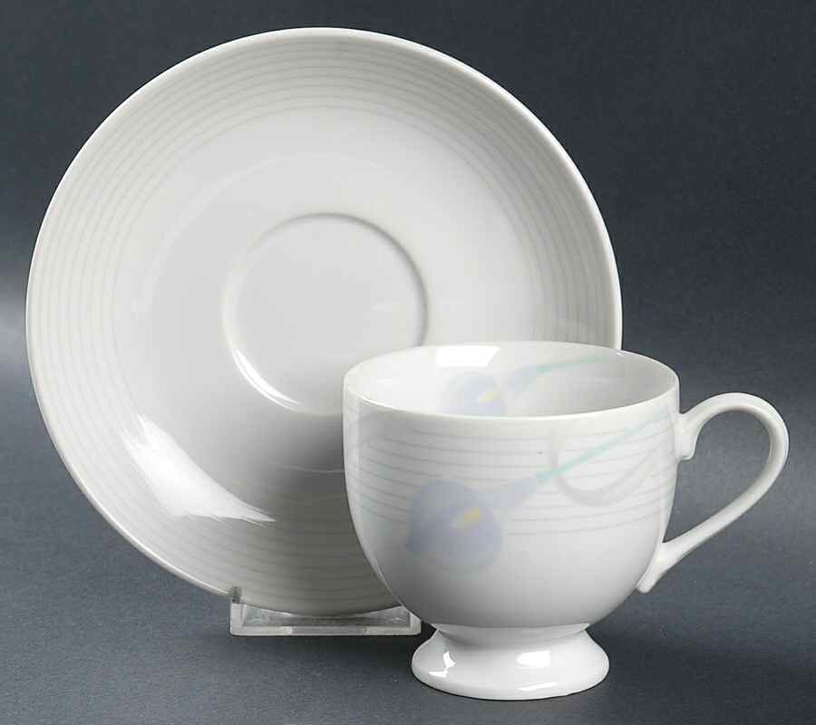 Serenade Lavender Footed Cup & Saucer Set by Mikasa-1