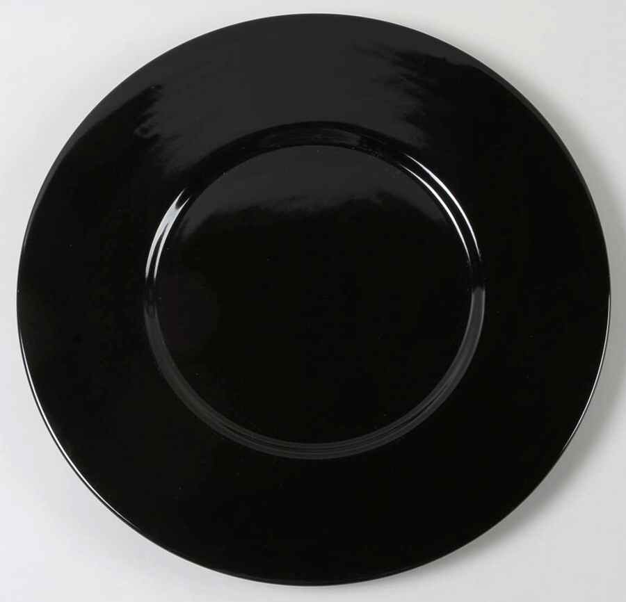 Separates Jet Black 13" Chop Plate (Round Platter) by Mikasa-1