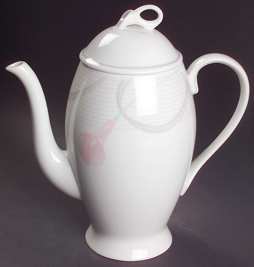 Serenade Pink Coffee Pot & Lid by Mikasa-1